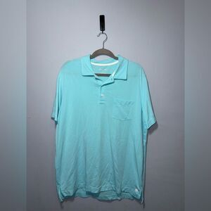 Lilly Pulitzer Men’s Blue Pocketed Pima cotton Polo T shirt size size Large EUC